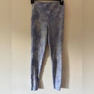 Rebel Athletic Blue Tie Dye High Rise Leggings Adult Small
